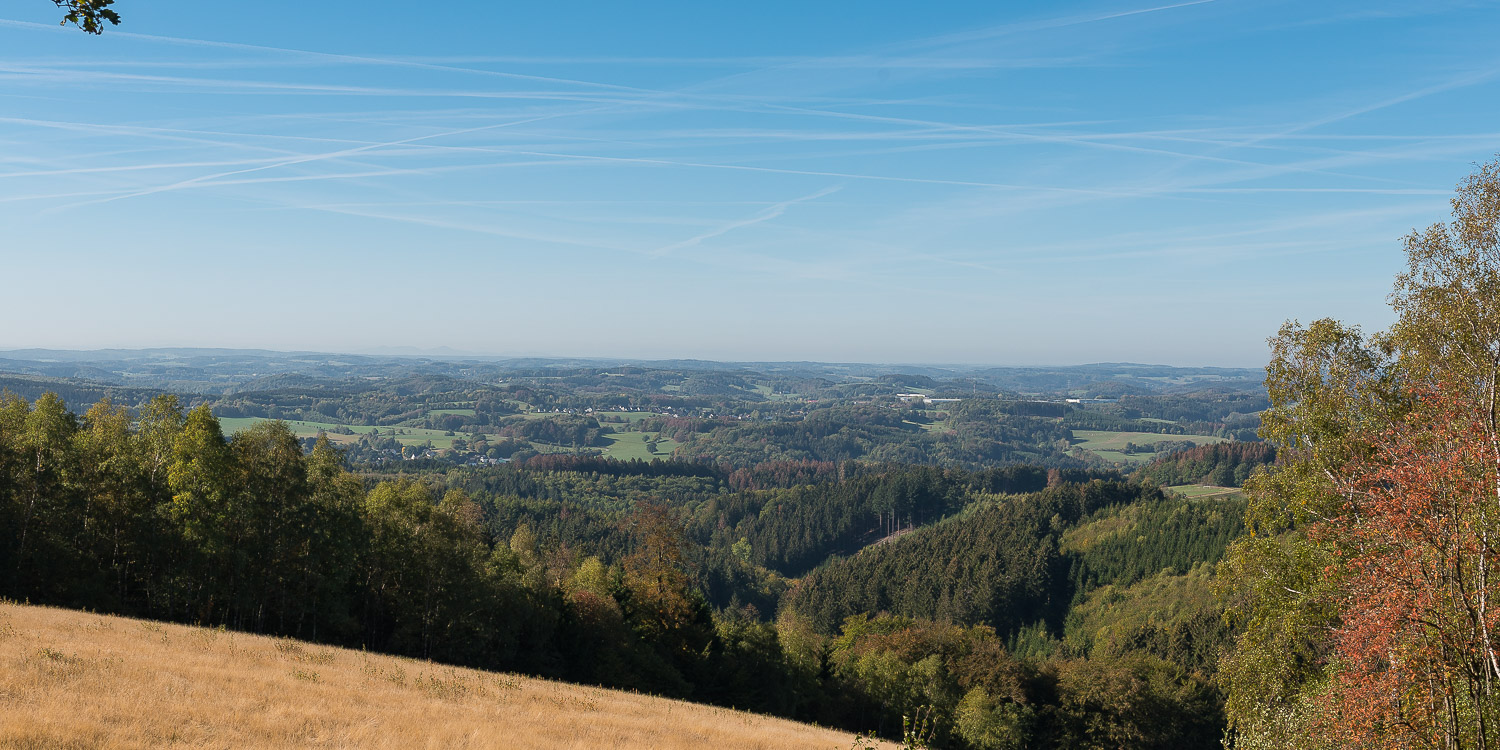 Panoramablick im Skigebiet